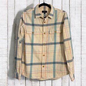 A.P.C. Multicolored Plaid 100% Cotton Long Sleeve Shirt in Medium